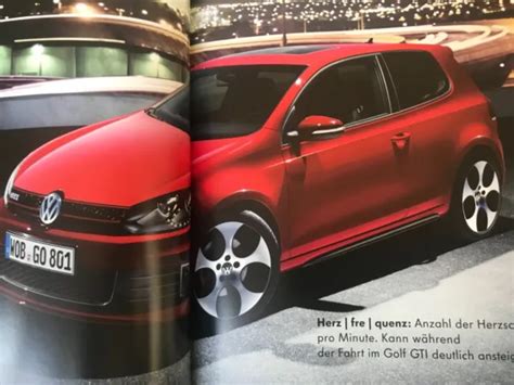 Rare Vw Golf Gti Mk6 Sales Brochure May 2011 German Lang Edition