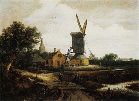 Jacob Van Ruisdael Windmill At The Edge Of A Village