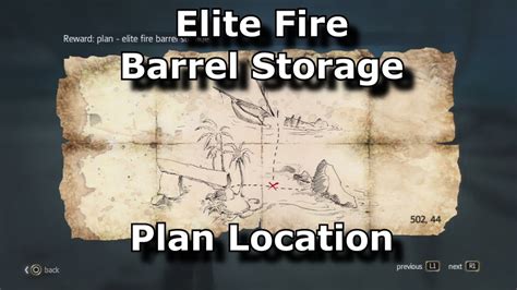 Assassins Creed 4 Black Flag Elite Fire Barrel Storage Plan Location