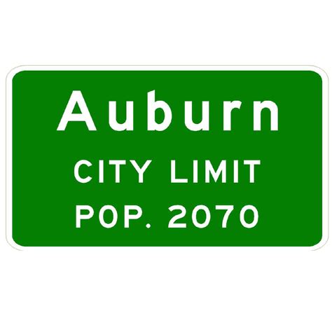 City Limit Sign Auburn Series Econosigns Llc