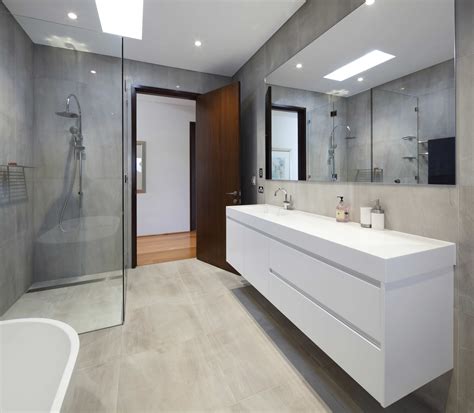 An example of symmetrical balance in the bathroom would include a vanity with a mirror centered on the wall above and matching sconces flanking the mirror on each side.traditional, classical european design and architecture, in which symmetrical design was born, rely heavily on this type of design for their dignity and reposeful qualities. Small Bathroom Renovations/Designs Sydney, Designer ...