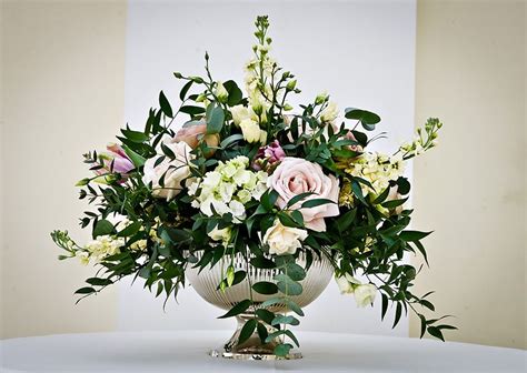 Fabulous Silver Rose Bowl Arrangement From A Blenheim Palace Wedding