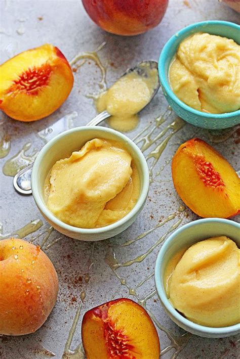 The BEST Peach Frozen Yogurt Recipe Recipe Frozen Yogurt Recipes