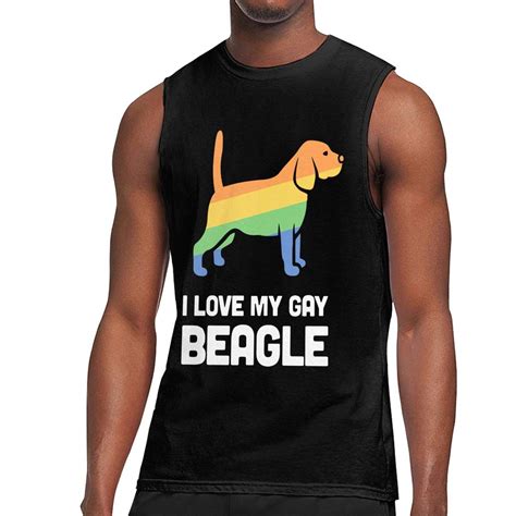 Funny Gay Dog Lgbt Pride Sleeveless T Shirt Top Gym Muscle T Shirts