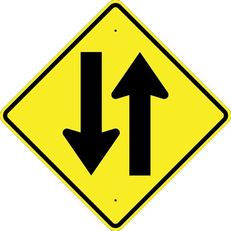 Two Way Traffic Symbol Traffic Warning Sign Safehouse Signs
