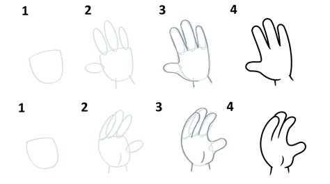 How To Draw Cartoon Hands Tutorial