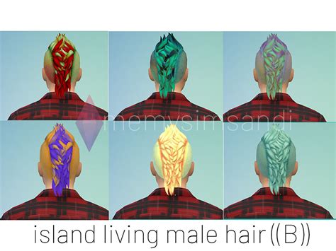 The Sims Resource Island Living Male Hair 1
