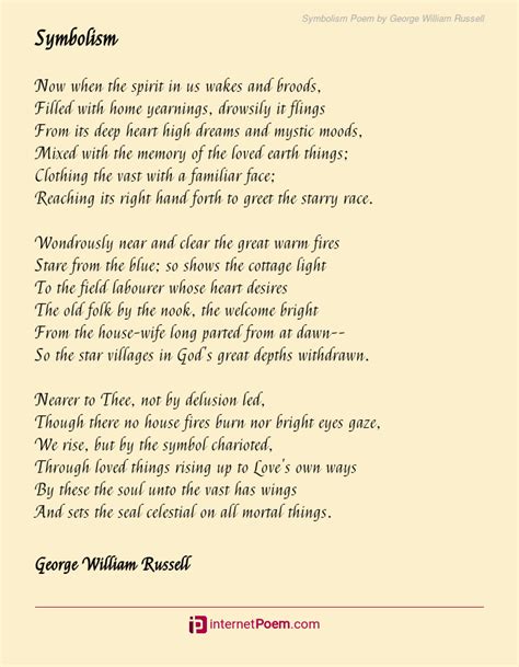 symbolism poem by george william russell