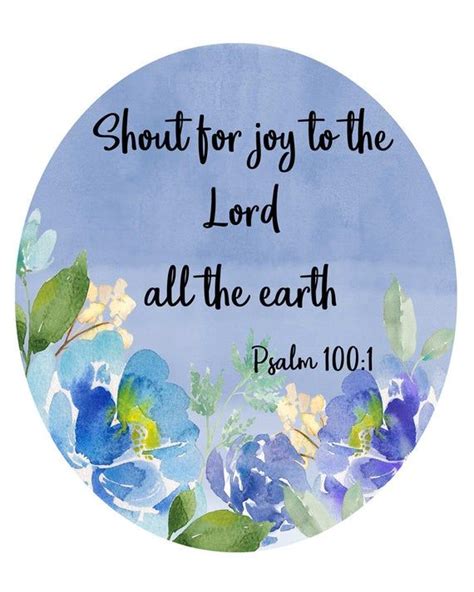 Shout For Joy To The Lord Psalm 100 Christian Print Instant Etsy