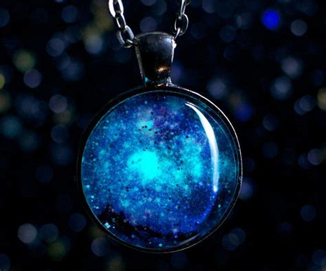 Glow In The Dark Galaxy Necklace Galaxy Necklace Glow Jewelry Body