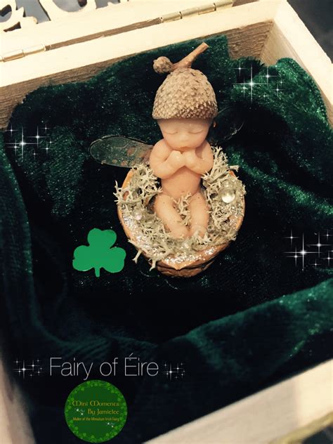 Ooak Miniature Clay Fairy Baby Fairy Of Éire Tiny Baby Fairy With
