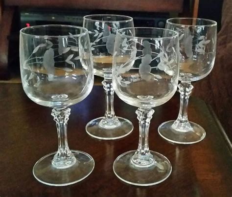 Rare Princess House Bordeaux Lead Crystal Heritage Lg 4 Wine Glass Stemware 890 Ebay