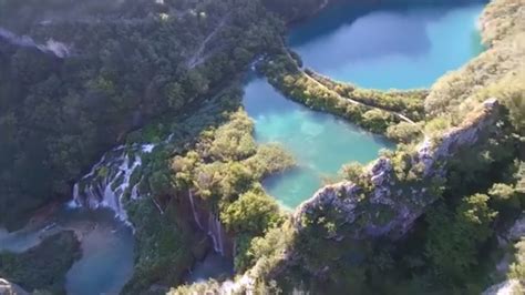 Stunning Plitvice Lakes National Park Drone View Croatia Youtube