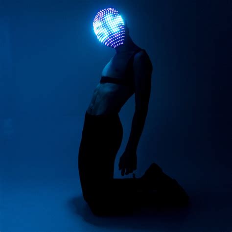 Programmable Led Full Face Mask Glowing In The Dark H24 Etsy