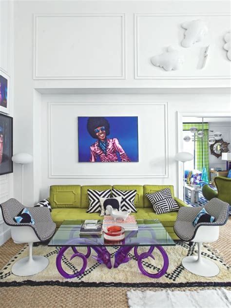 This Funky Living Room Is In Designer Jonathan Adlers Home Modern