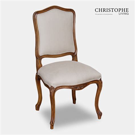 Provence French Provincial Dining Chair Linen Upholstery