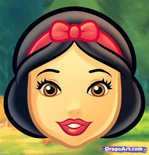 how to draw snow white easy step by step disney princesses cartoons draw cartoon characters