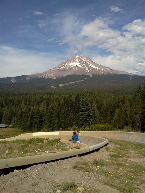Mount Hood Oregon On The Alpine Slide During The Summer Priceless