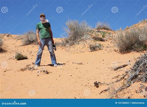 Man In Desert Stock Photo Image Of Adventure Holiday 18140604