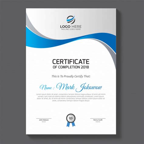 Premium Vector Multipurpose Professional Certificate Template Design