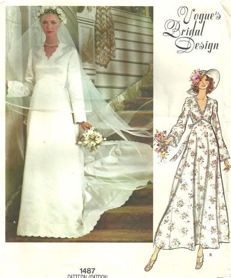 Vogue 1487 Bridal Design Vintage Sewing Pattern Wedding Etsy