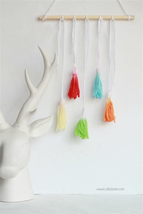 Kool Aid Dip Dye Tassel Wall Hanging