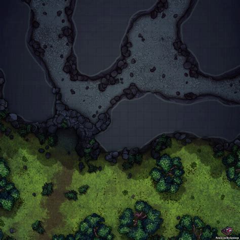 Forest Cave Entrance Dandd Map For Roll20 And Tabletop Dice Grimorium