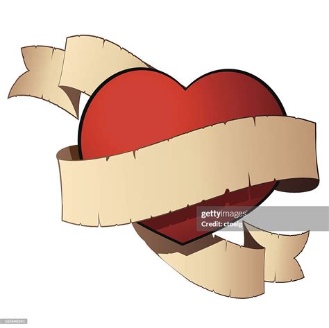Heart With Banner High Res Vector Graphic Getty Images