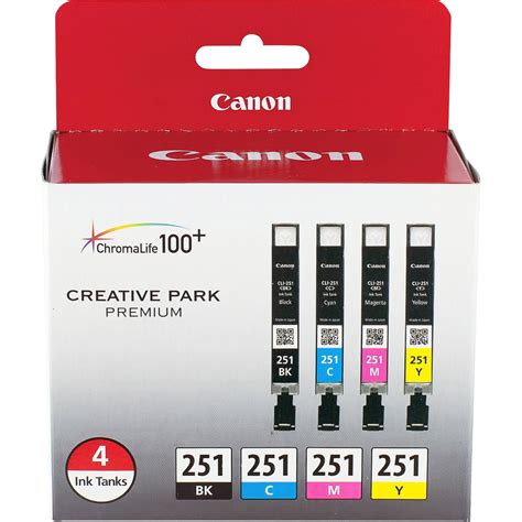 Canon 6513b004 Black And Tri Color Ink Cartridge 4pack Walmart