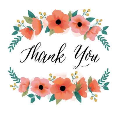 Say thank you with our custom card design with flower background to loved once, you can also add your good name, favorite message, quotes and i am really glad you enjoyed the party / performance. Thank You Flowers (Gloucester) | The Flower Shed