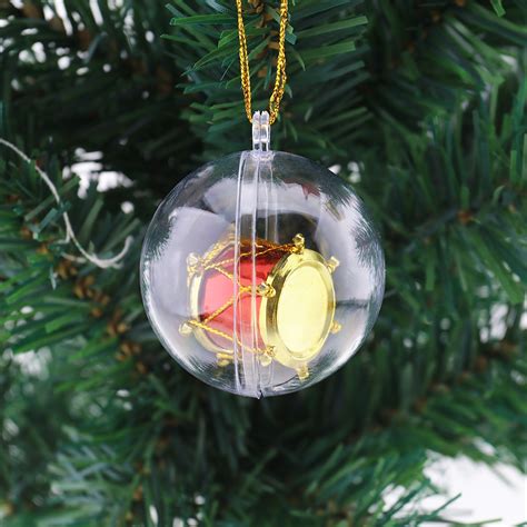20x 8cm Ball Clear Plastic Christmas Craft Baubles Fillable Xmas Tree