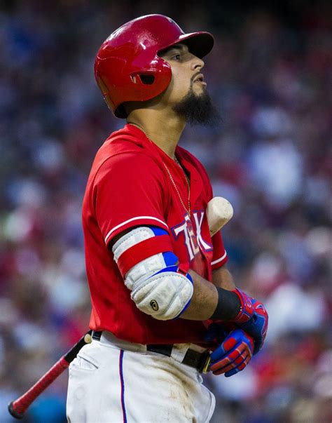 Texas Rangers Second Baseman Rougned Odor 12 Reacts To Striking Out