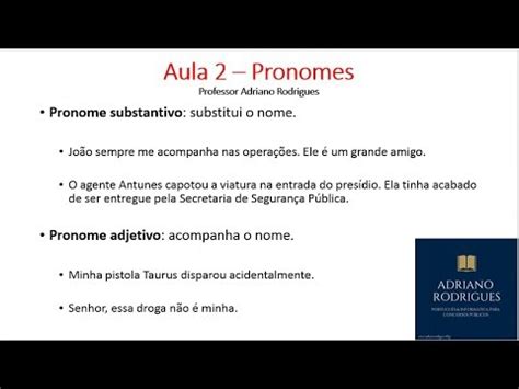 Pronomes Adjetivos E Pronomes Substantivos Youtube Kulturaupice