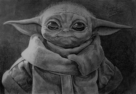 Baby Yoda Drawing By Gielczynski On Deviantart