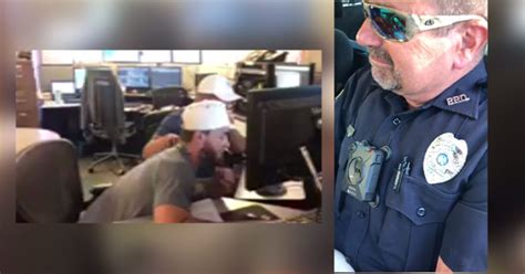 sons of retiring florida police officer give emotional speech during final call out