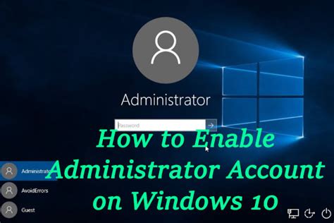 Create Administrator Account Windows 10