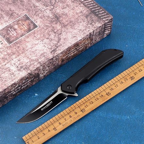 Outdoor Folding Tactical Knife 440a Blade G10 Handle Multi Function