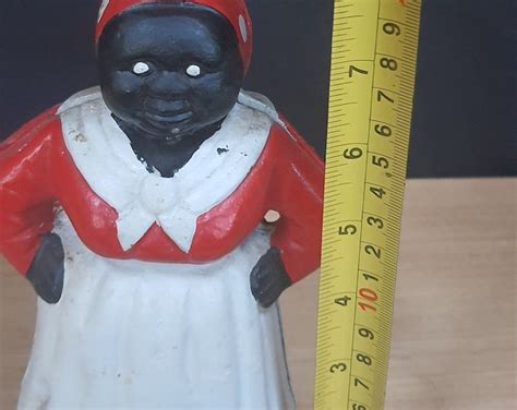 Vintage Cast Iron Aunt Jemima Coin Bank Black Americana Bank