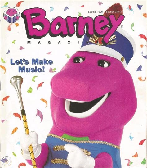 Barney Magazine For Children Special Issue 1996 Section 3 Of 3 Only