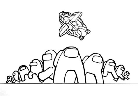 Among Us Game Coloring Page - Free Printable Coloring Pages for Kids