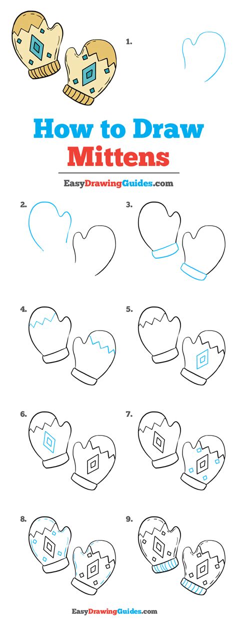 how to draw mittens really easy drawing tutorial drawing tutorial easy easy chalk drawings