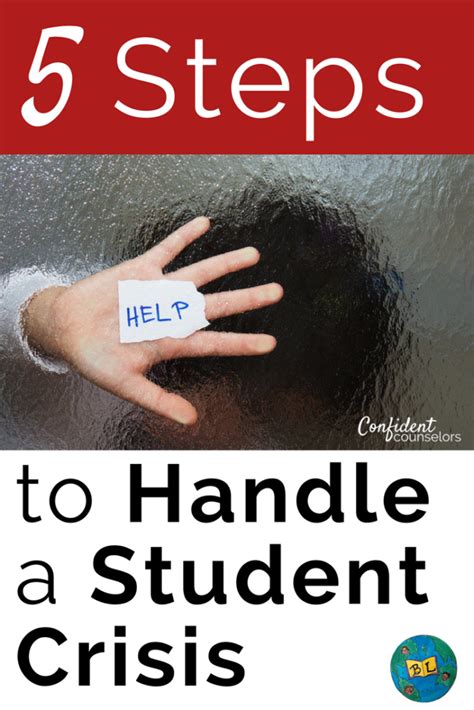 5 Steps To Handle A Student Crisis School Counselor Resources