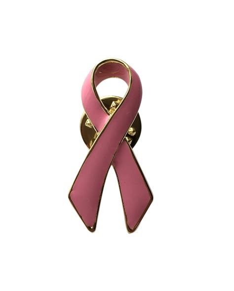 New Pink Ribbon Awareness Brooch Lapel Pin Breast Cancer Uk