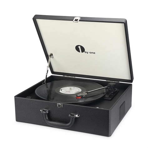 1byone Suitcase Style Turntable Vinyl Record Player Portable Record