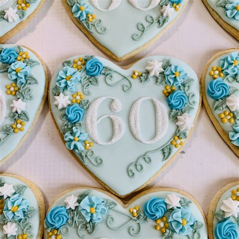60th Wedding Anniversary Cookies | Anniversary cookies, 60 wedding anniversary, Wedding anniversary