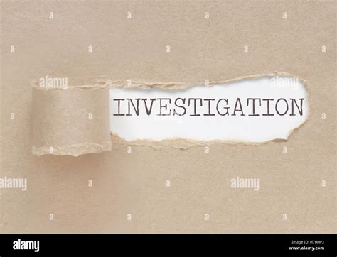 Uncovering an investigation Stock Photo - Alamy