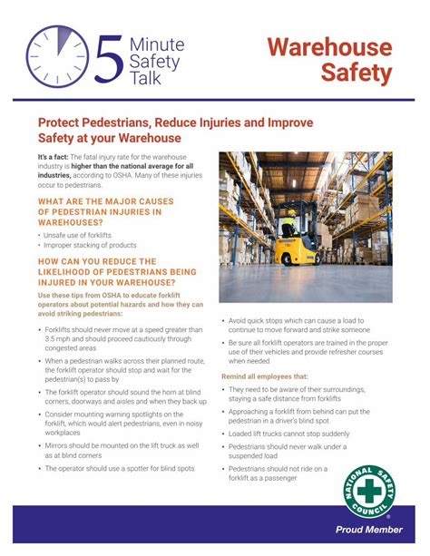 Pdf 5minute Safety Warehouse Safety Talk Dokumentips