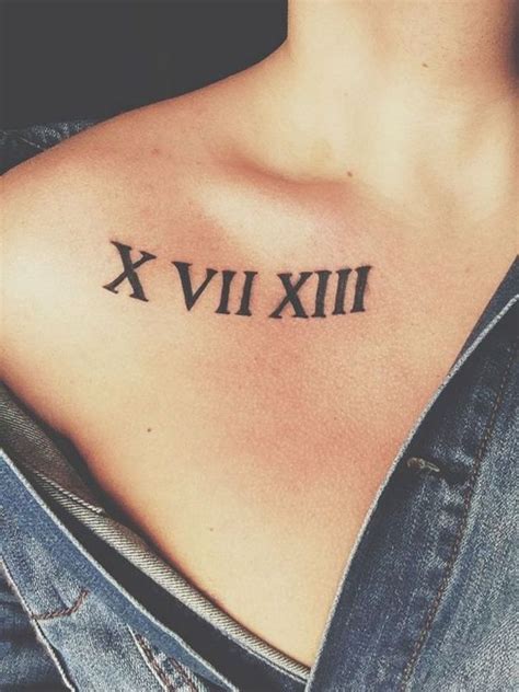 women-collar-bone-roman-numeral-tattoos-ideas | Date ...