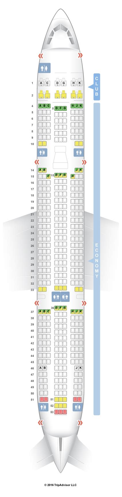 Seatguru Seat Map Air Transat Airbus A330 300 333 V1