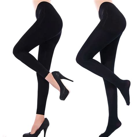 fashion 100d shiny pantyhose sheer black tights panty hose winter clothes winter tights women